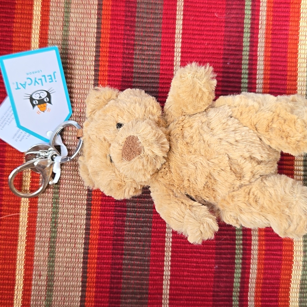 Jellycat Bartholomew Bear Bag Charm Soft amd Plush NWT - Picture 7 of 7